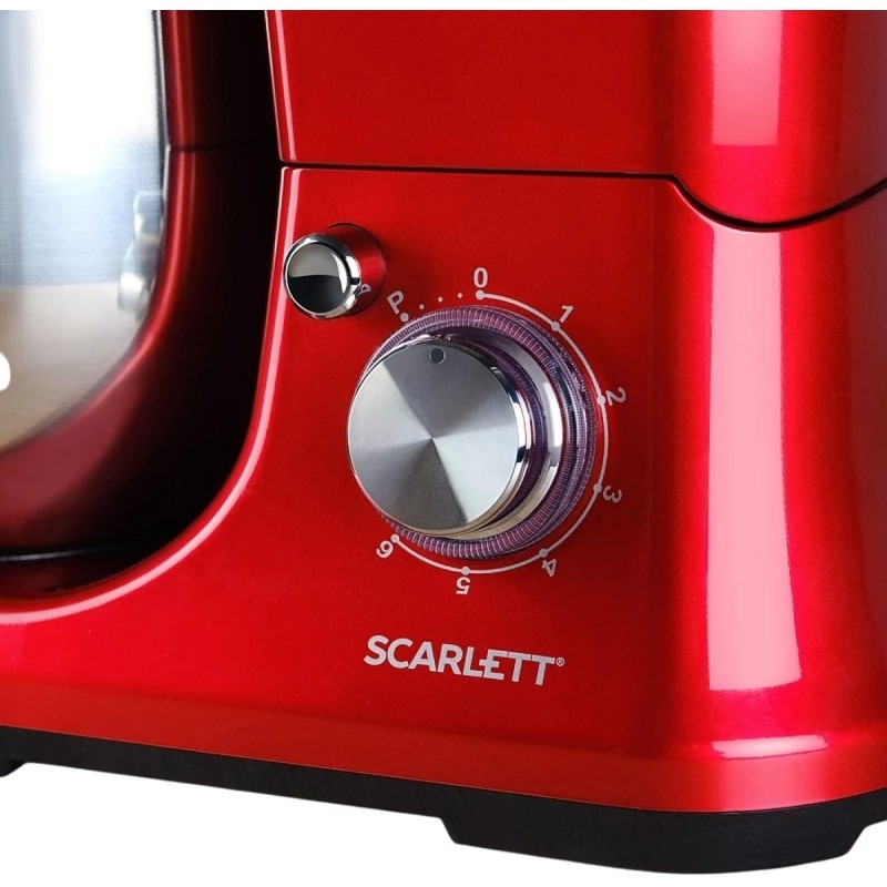 Миксер SCARLETT SC-SM10S51, планетарный, 1400Вт, красный