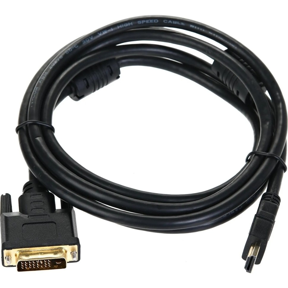 Кабель HDMI to DVI-D (19M -25M) 2м, 2 фильтра TV-COM &lt;LCG135F-2M