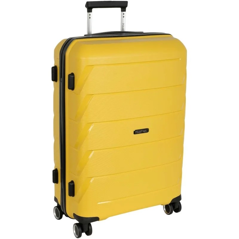 Чемодан РР819 (2-ой) Yellow желтый (24) пластик PP (полипропилен)  средний