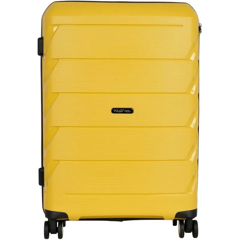 Чемодан РР819 (2-ой) Yellow желтый (24) пластик PP (полипропилен)  средний