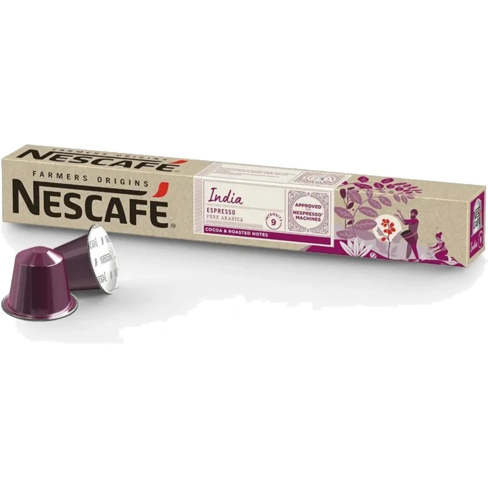 Кофе в капсулах Nescafe India Espresso Nespresso Original, 10шт/уп