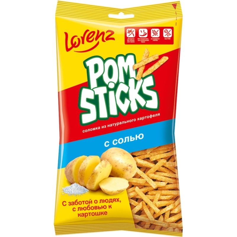 Чипсы картофельные соломкой Lorenz Pomsticks с солью 100г