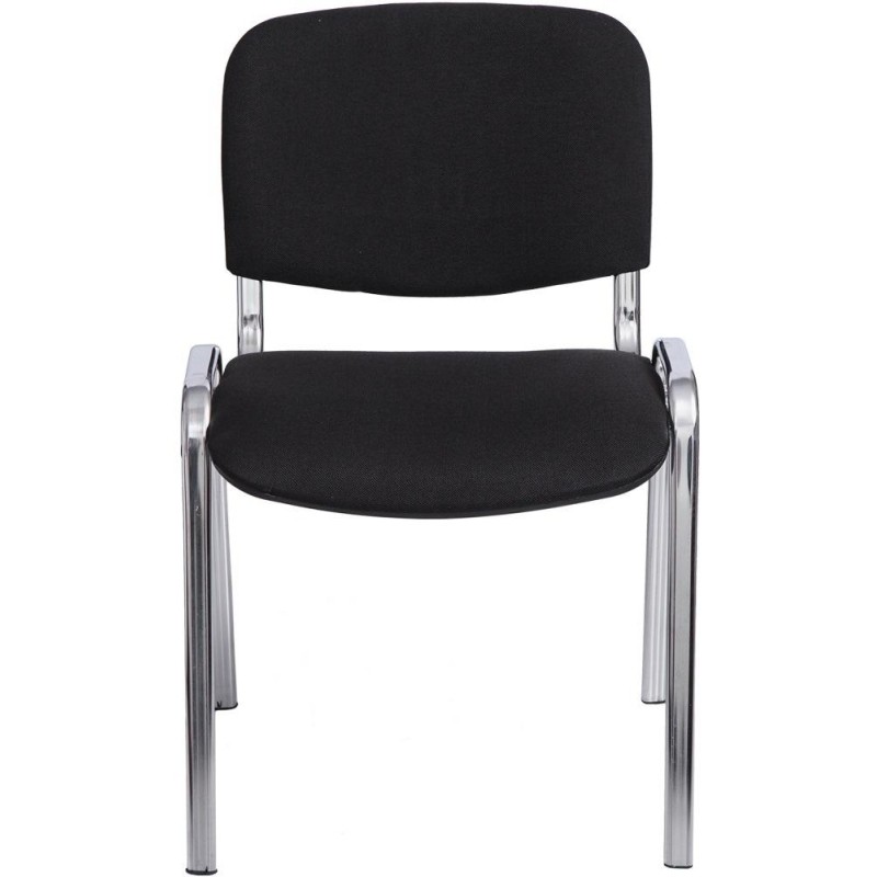Стул FA_EChair Rio (ИЗО) хром, ткань чёрная С-11/ТК-1