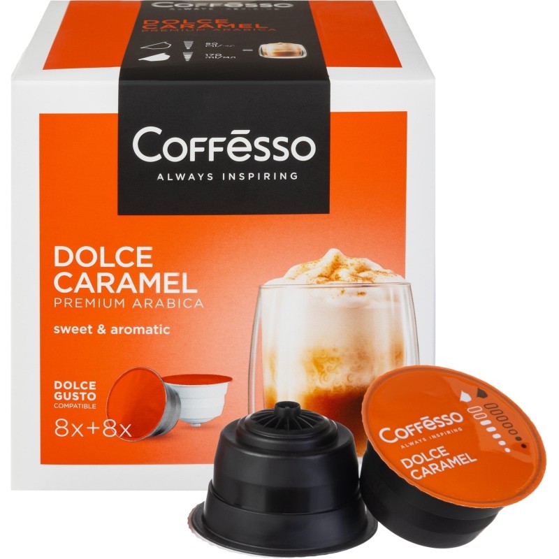 Кофе в капсулах Coffesso Dolce Caramel dolche gusto 16 шт/уп