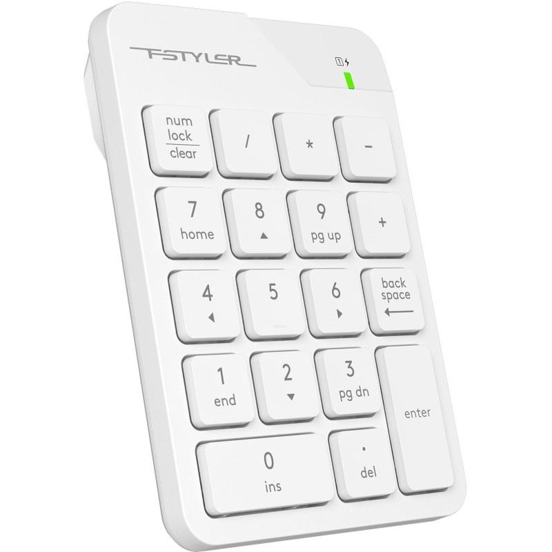Клавиатура числовой блок A4Tech FGK21C белый USB WLS slim