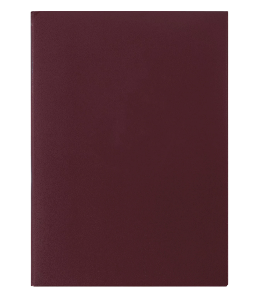 Папка адресная бумвинил без надписи, формат А4, бордовая