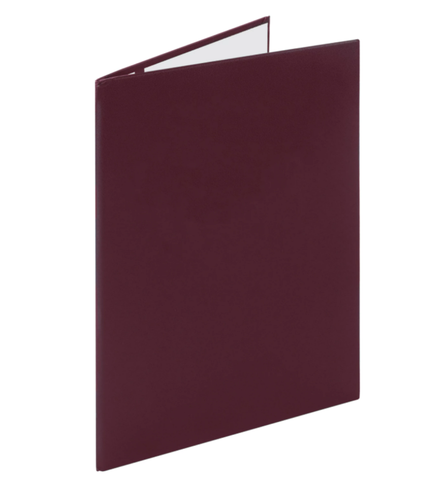Папка адресная бумвинил без надписи, формат А4, бордовая