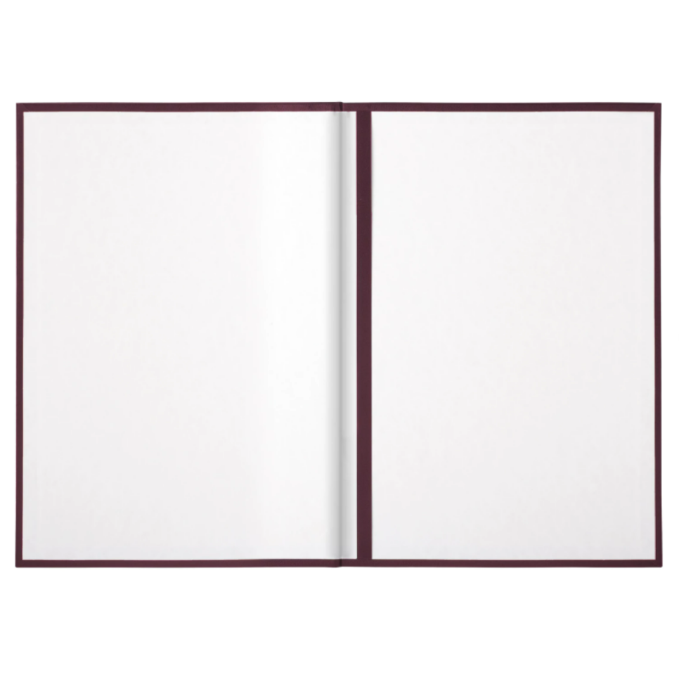 Папка адресная бумвинил без надписи, формат А4, бордовая