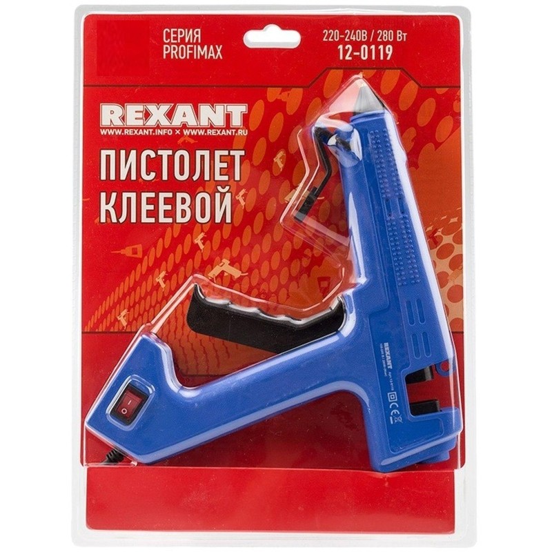 Пистолет клеевой 280 Вт 11 мм серия ProfiMax  REXANT (12-0119)