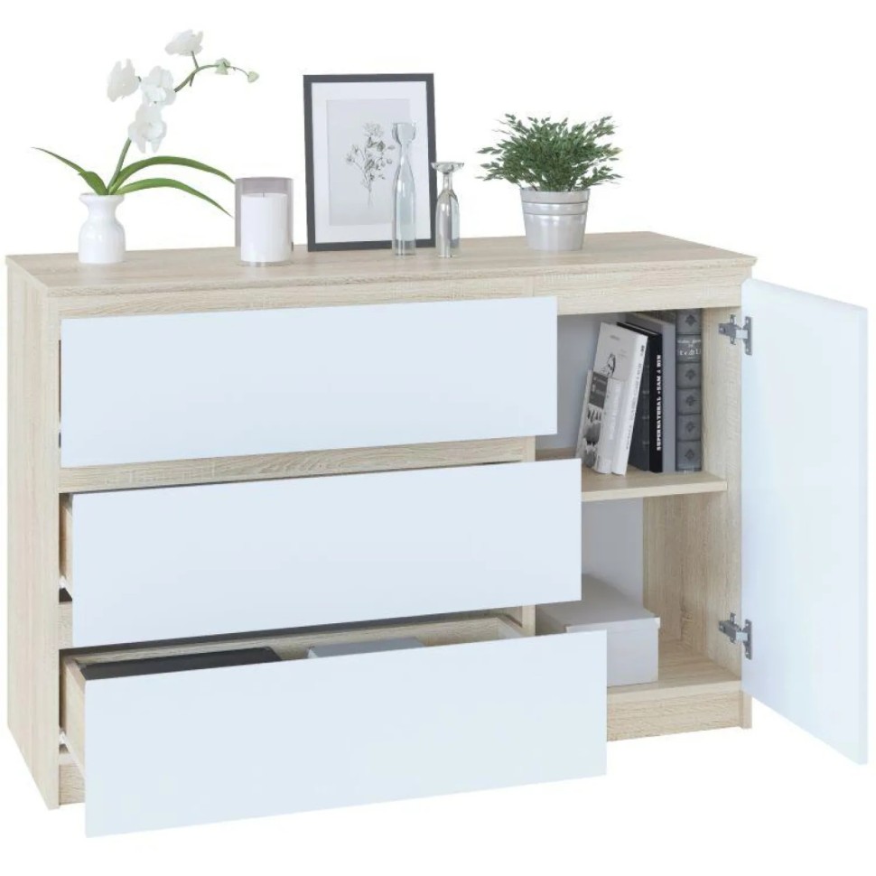 Комод Сокол Т-3р Дуб сонома/белый Комод Сокол Т-3р Дуб сонома/белый