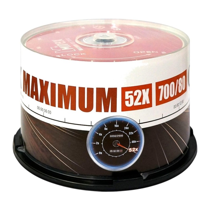Носители информации CD-R, 52x, Mirex Maximum, Cake/50, UL120052A8B