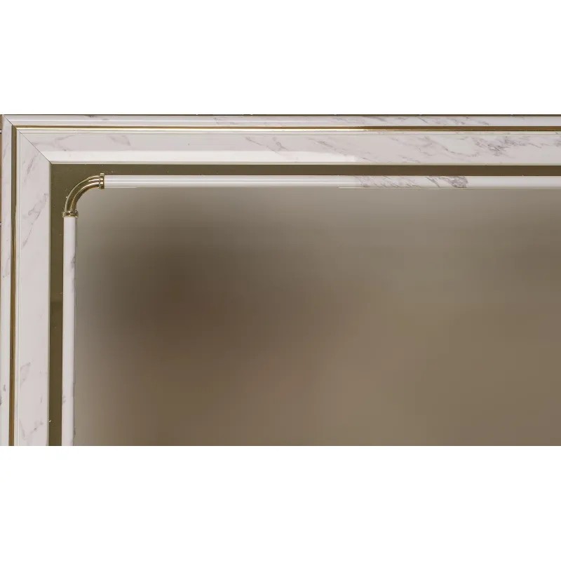 Зеркало МГЛ_ настенное 121Б (600x1200) багет ПВХ белый