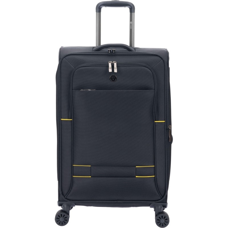 Чемодан TORBER Brosno, черн, нейлон 600D, 43,5 х26х68см, 56л, T1901M-Black