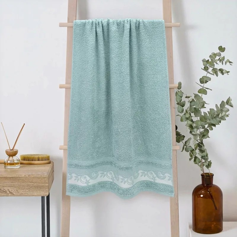 Полотенце махровое УЗБ Клэр, M 50х 80 мятн,159206