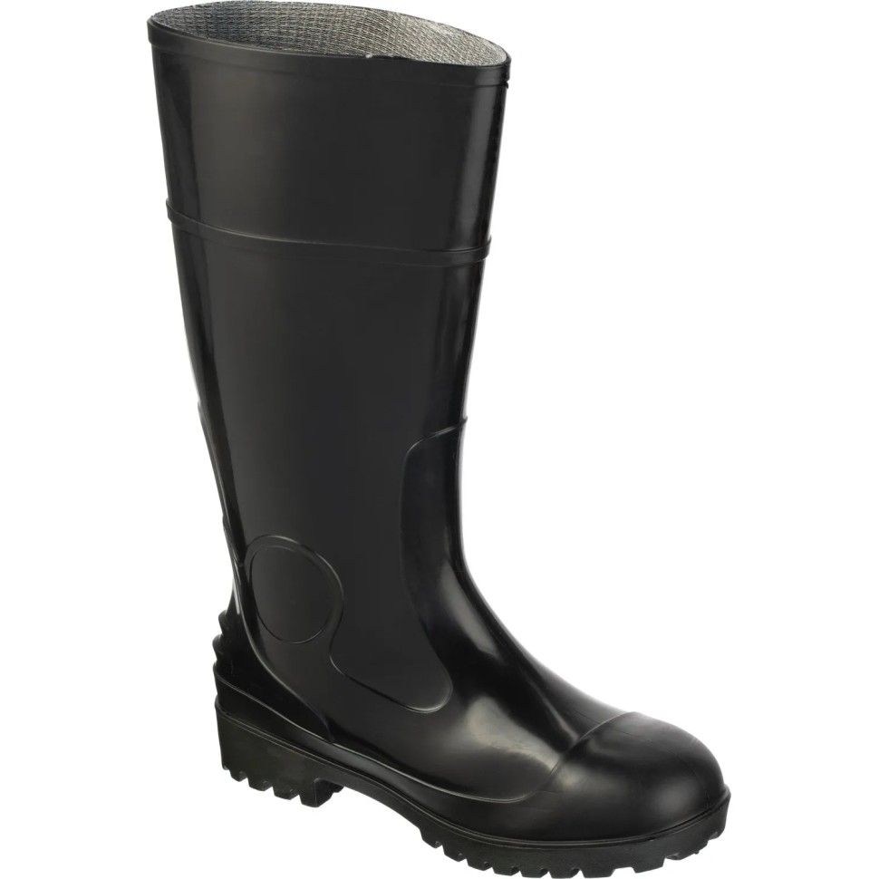 Сапоги мужские цв.черный   (р.47) ПВХ с мет. подноском