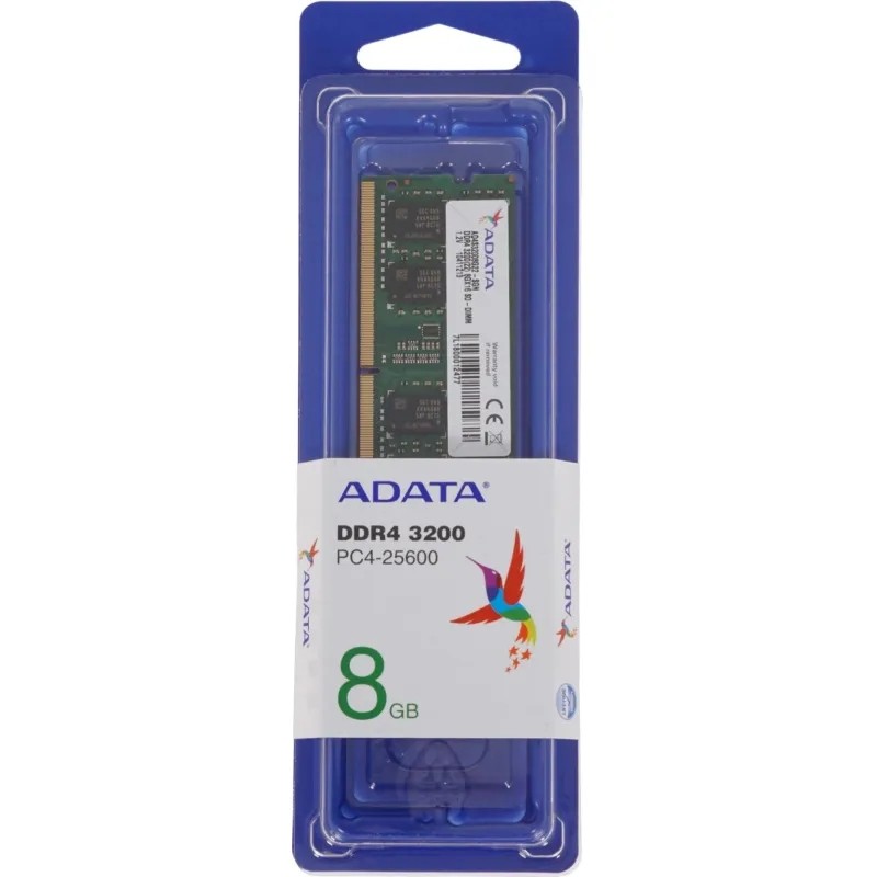 Модуль памяти ADATA DDR4 SO-DIMM 8Gb 3200МГц (AD4S32008G22-SGN)