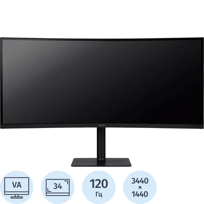 Монитор Acer (UM.CC2CD.001)34/UWQHD/VA/120Hz/300cd/1ms/HDMI/DP