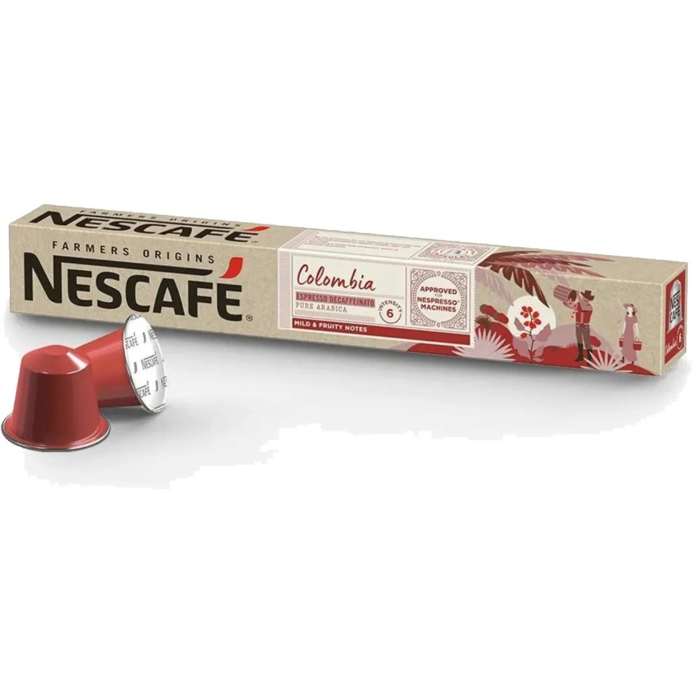 Кофе в капсулах Nescafe Colombia Espresso Decaffeinato Nespres Orig,10шт/уп