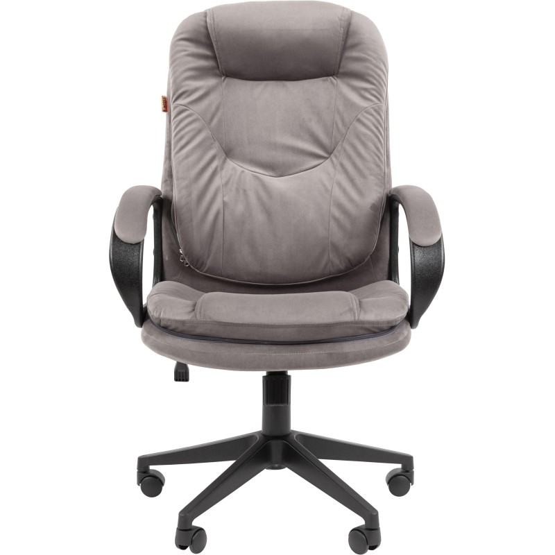 Кресло VT_EChair-695 Ткань Т55 серый, пластик