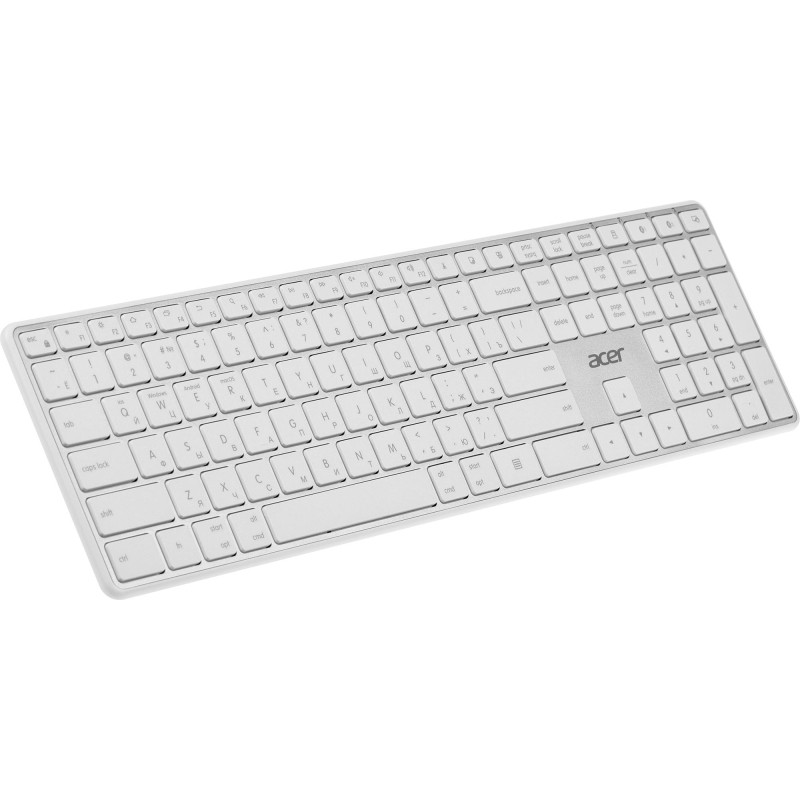 Клавиатура Acer OKR301 бел/серебр беспровод USB  BT/Radio (ZL.KBDEE.015)