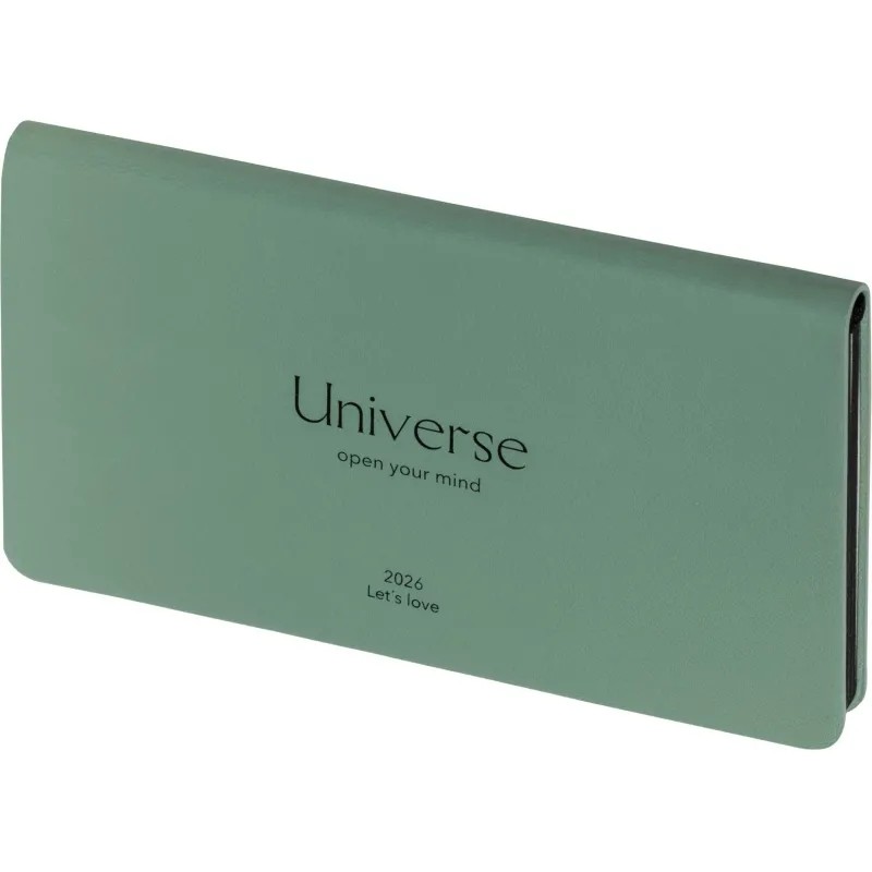 Еженедельник датированный 2026 IF 16х9см 64л, мягкий, Universe I1840/mint