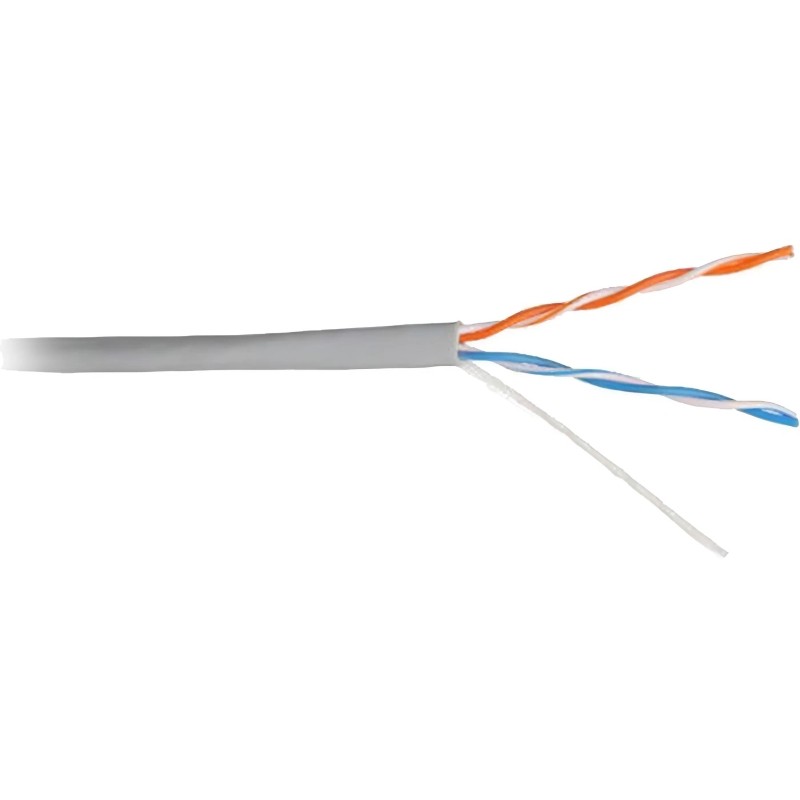 Кабель TWT UTP, серии XS, 2 пары, Cat.5e, PVC, 305м., серый (TWT-5EUTP2-XS)