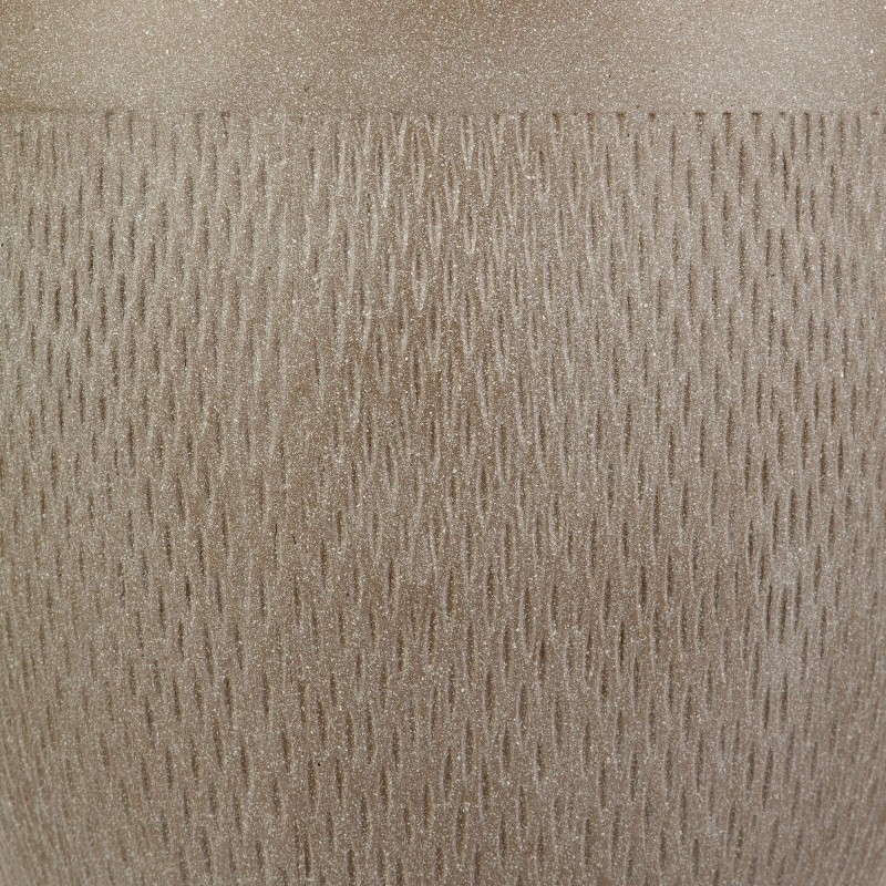 Кашпо Лотус Круглое, файберстоун, серо-корич, D37 H33.5cm арт.MESHR37-T