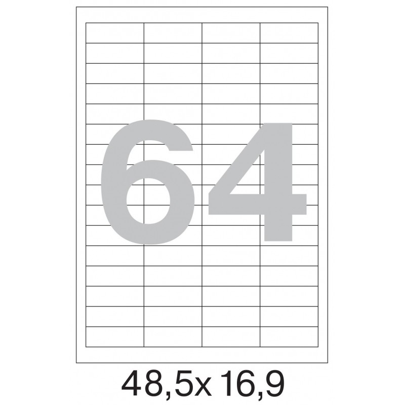 Этикетки самокл. ProMEGA Label BASIC 48,5х16,9 мм, 64 шт. на лист.А4 100л