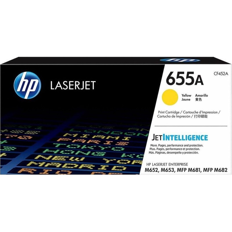 Картридж лазерный HP 655A CF452A жел. для M652n