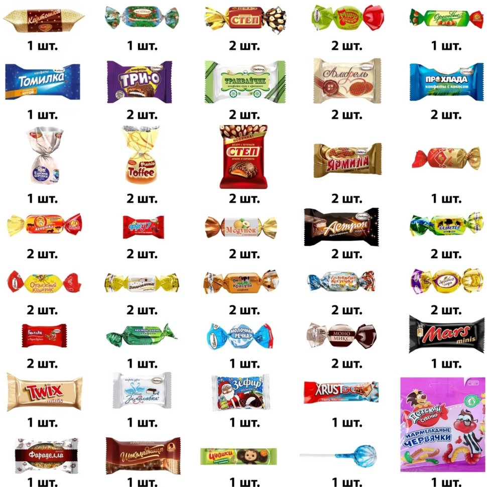 Новогодний сладкий подарок Кристиан 1/1000 г (стандарт), ПТ26-11ббс