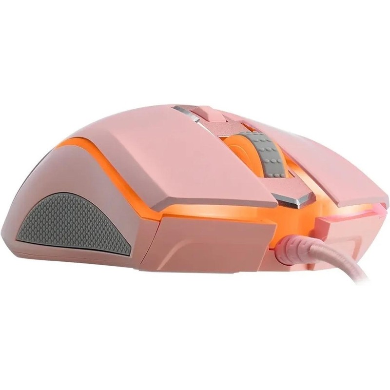 Мышь компьютерная RAPOO (V25S-PINK) игровая проводная розовая