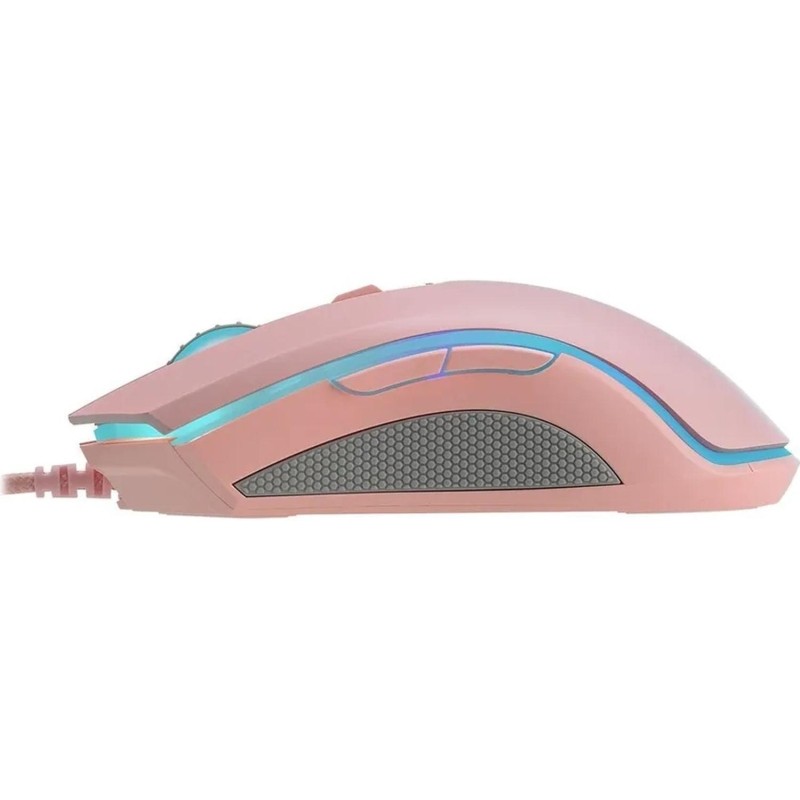Мышь компьютерная RAPOO (V25S-PINK) игровая проводная розовая