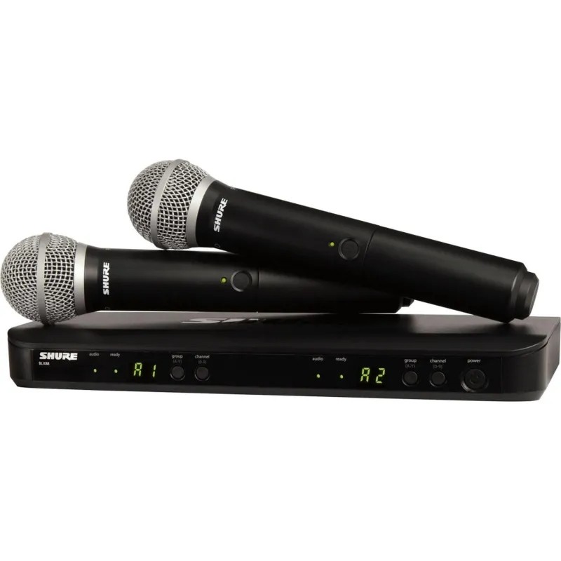 Радиосистема Shure BLX288E/PG58, 2-х канальн, с двумя ручными передатчиками