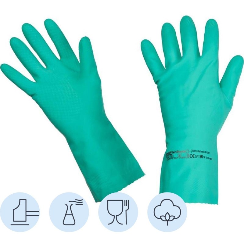 Перчатки резиновые Vileda Profes латекс зеленый рM 100756/174363,ПС