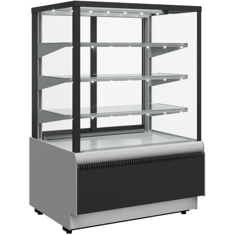 Витрина кондитерская Полюс KC70 VM 1,3-1 9006-9005 (ВХСв-1,3д Сarboma Cube)