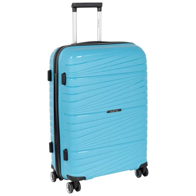 Чемодан РР820 (3-ой) Blue синий (24) пластик PP (полипропилен)  средний