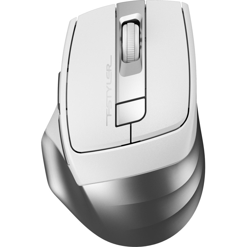 Мышь компьютерная A4Tech Fstyler FG35S серебристый/белый 2000dpi/WLS/5but