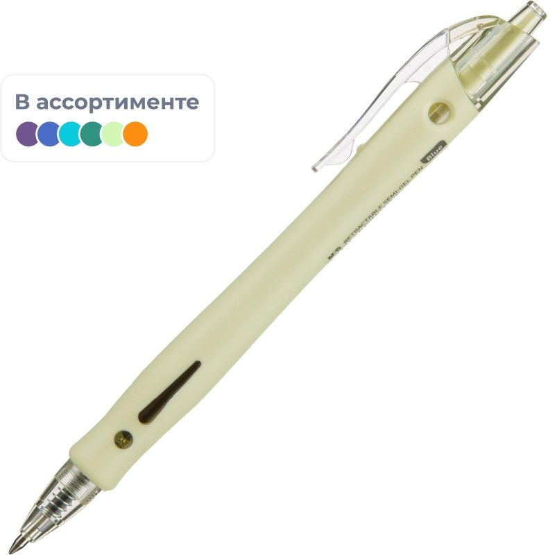 Ручка шариковая автомат. M&amp;G д.ш. 0,7мм,лин.0,5мм,синий, ассорти