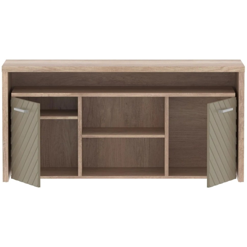 Тумба TORR LUX/Z с фригобаром TLTF-3D 1640х550х800, Дуб Каньон/Капучино