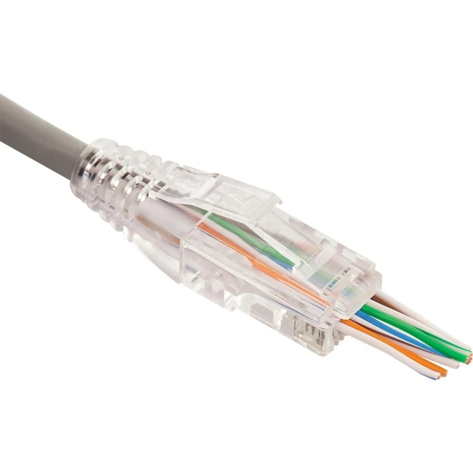 Коннектор LANMASTER LAN-EZ45-8P8C/U5E-100 универсальный, 50 микрон,100шт/уп