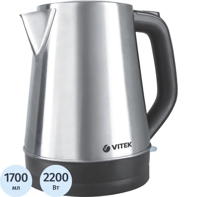 Чайник  Vitek VT-7040, 2200 Вт, 1,7 л , металл