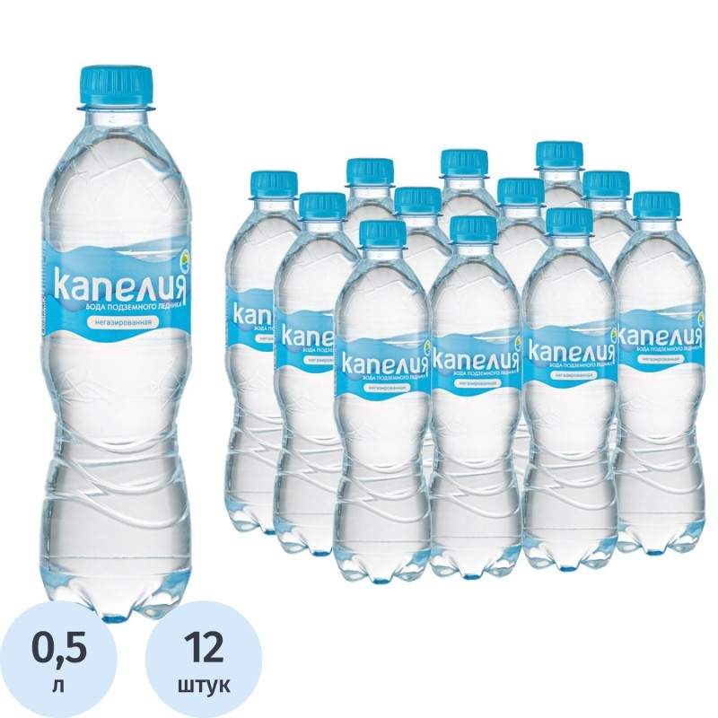 Вода минеральная природная Капелия негазированная 0.5 л