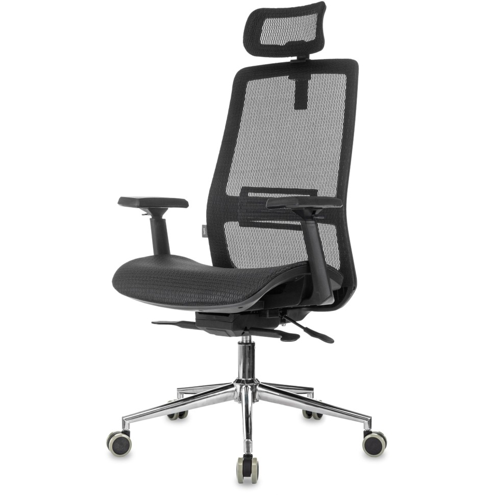 Кресло VB_Бюрократ MC-912-H черный сетка с подгол крест металл Кресло VB_Бюрократ MC-912-H черный сетка с подгол крест металл