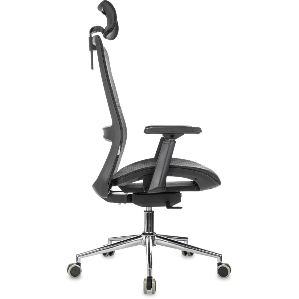 Кресло VB_Бюрократ MC-912-H черный сетка с подгол крест металл Кресло VB_Бюрократ MC-912-H черный сетка с подгол крест металл