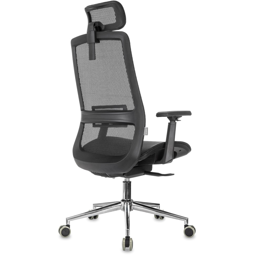 Кресло VB_Бюрократ MC-912-H черный сетка с подгол крест металл Кресло VB_Бюрократ MC-912-H черный сетка с подгол крест металл