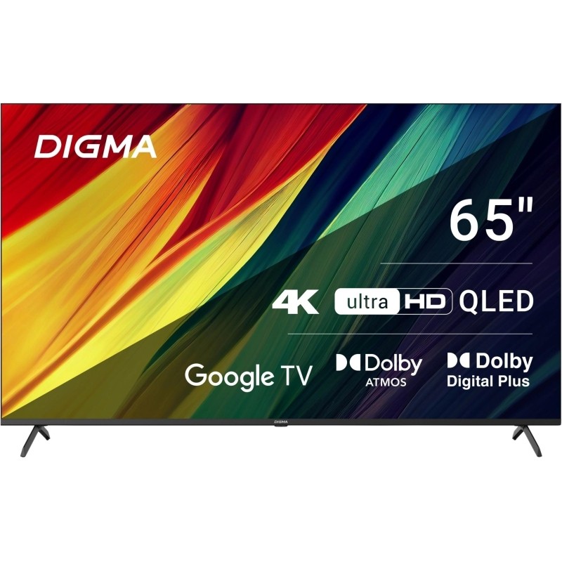 Телевизор Digma DM-LED65UQB31, QLED, смарт (Google TV)