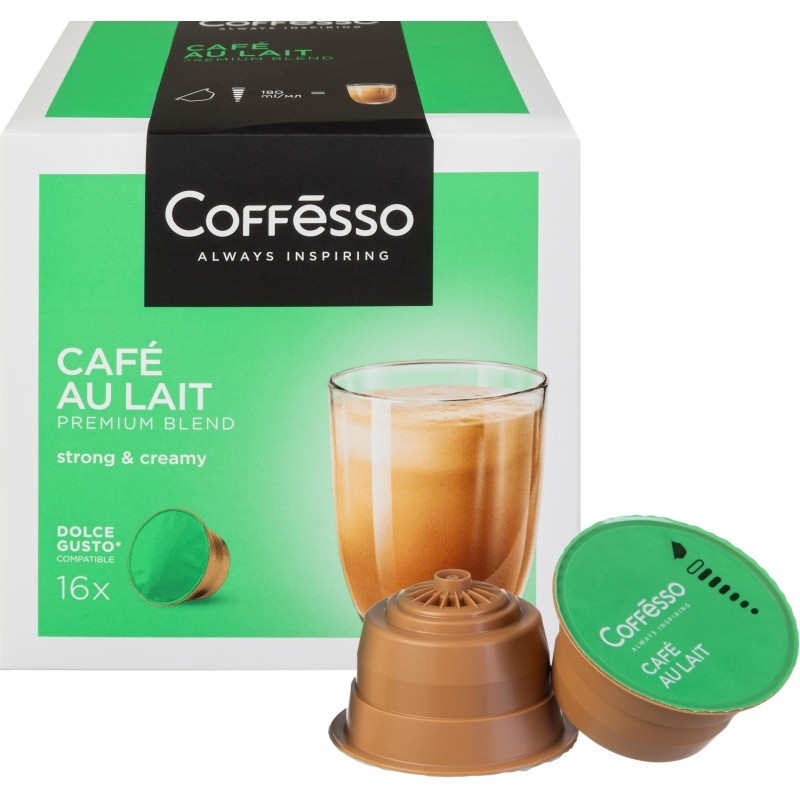 Кофе в капсулах Coffesso Cafe Au Lait Dolce gusto 16 шт/уп