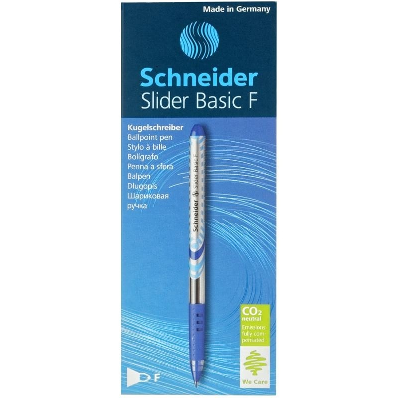 Ручка шариковая неавтомат. Schneider SliderBasic 0,8мм,грип,син151003