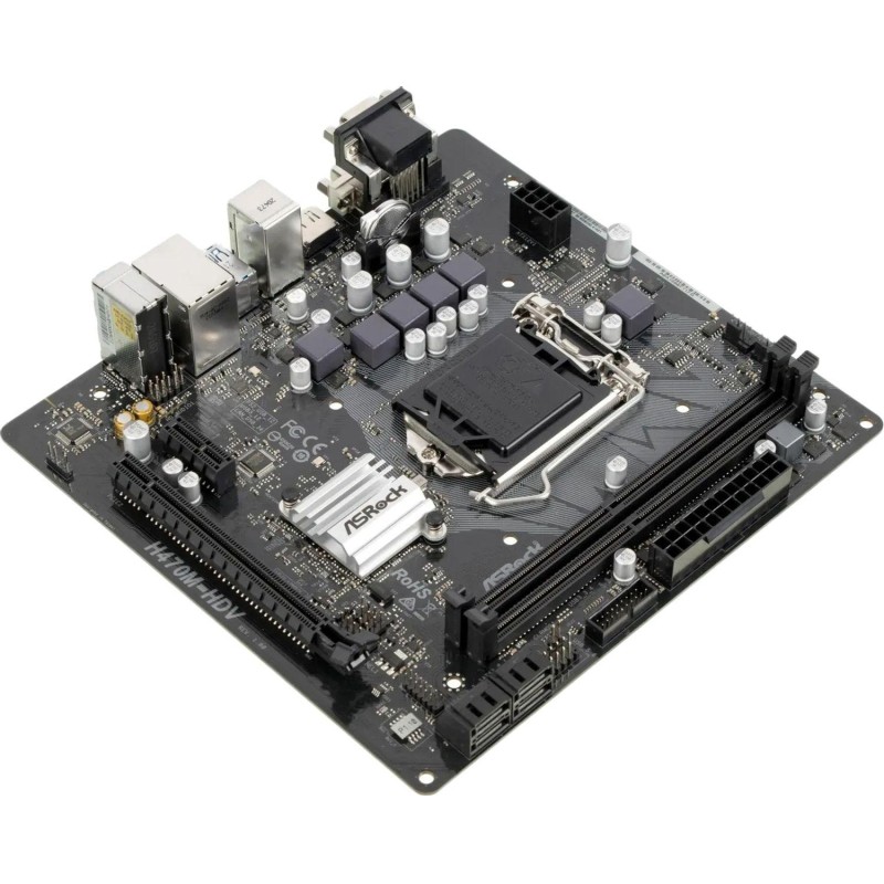 Материнская плата ASRock H470M-HDV, s1200, H470, 2xDDR4, mATX