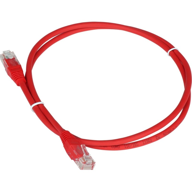 Патч-корд TWT TWT-45-45-1.0-RD UTP кат.5e, 1.0 м, красный